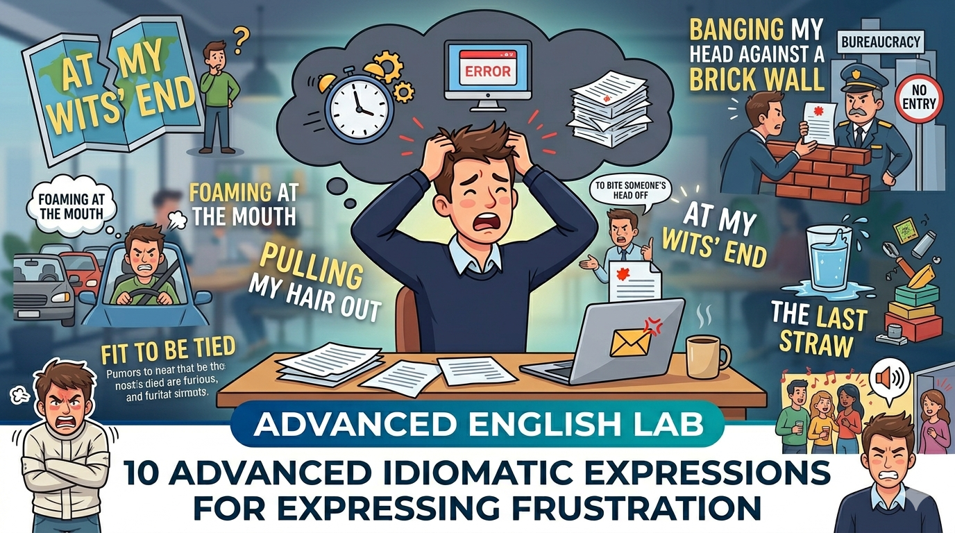 10 Advanced Idiomatic Expressions for Expressing Frustration in English