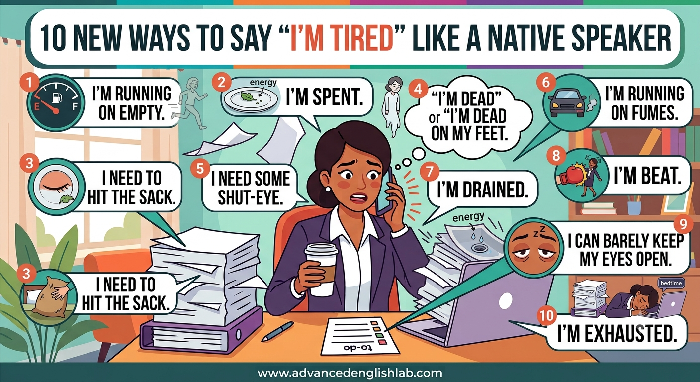 10 New Ways to Say I’m Tired Like a Native Speaker