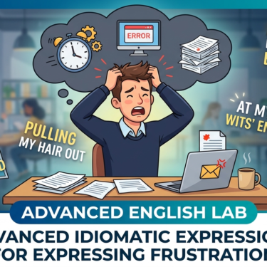 Advanced Idiomatic Expressions for Expressing Frustration in English