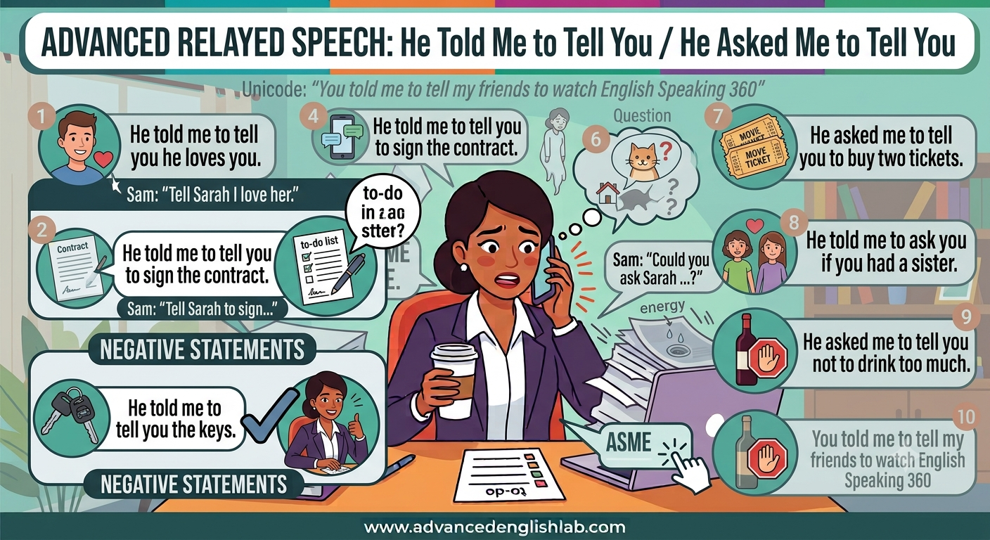 Advanced Reported Speech How to Relay Messages in English