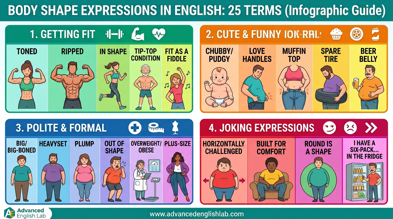 Body Shapes in English 25 Expressions to Describe Fitness and Weight