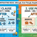 Contrasting ideas: 'although', 'despite' and others