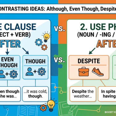 Contrasting ideas: 'although', 'despite' and others