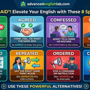 Don't Use 'SAID'! Elevate Your English with These 8 Specific Verbs