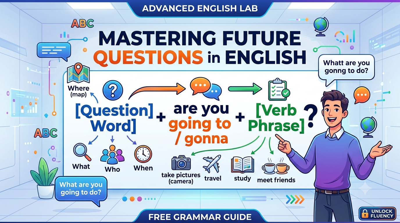 FUTURE QUESTIONS in English with BE GOING TO and GONNA