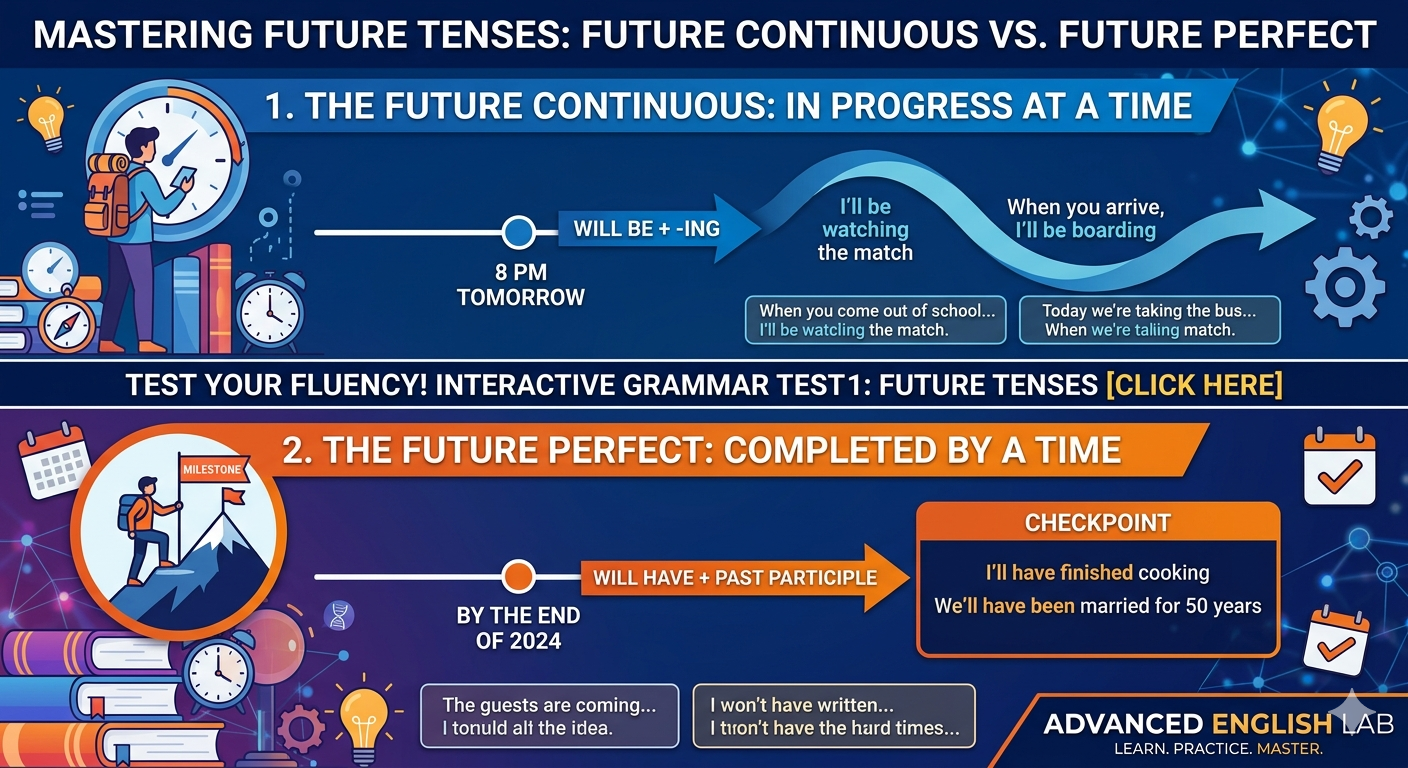 Future continuous and future perfect