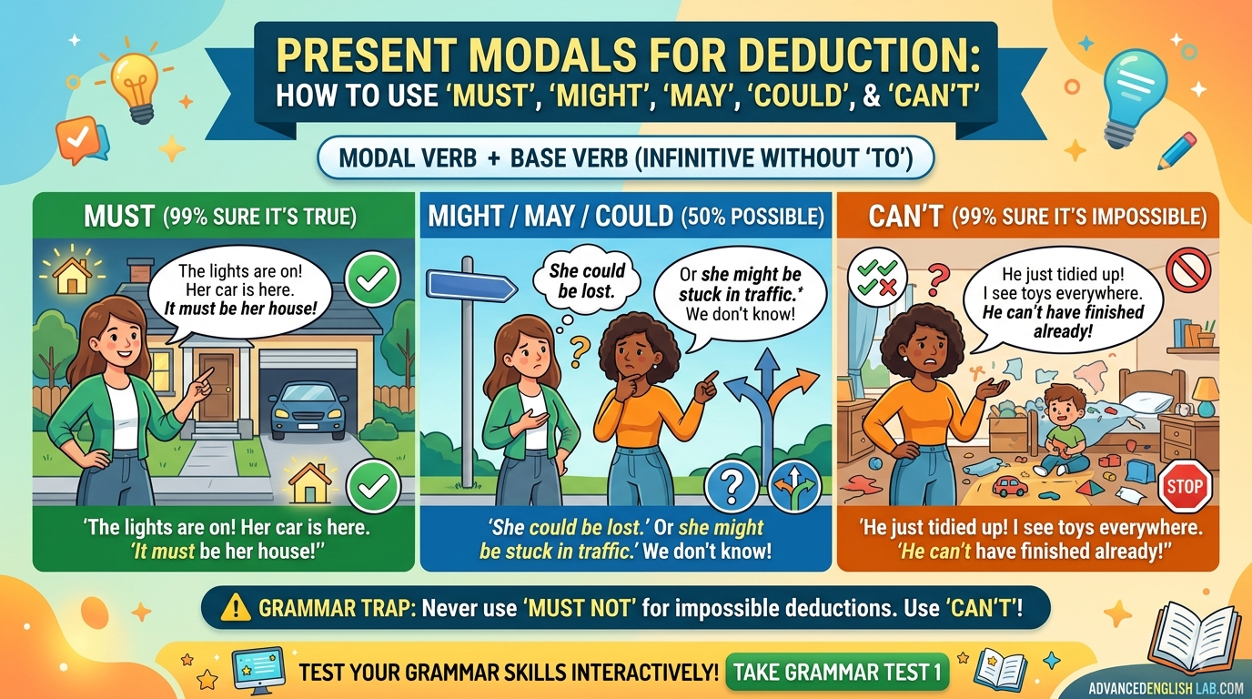 Modals: deductions about the present