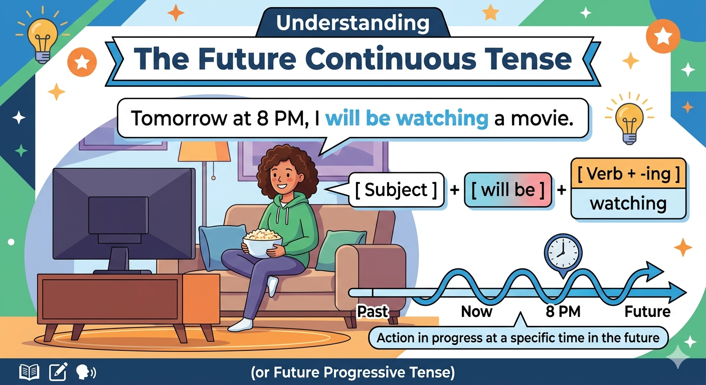 The Future Continuous or Future Progressive Tense