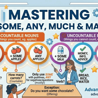 The Ultimate A1-A2 Guide to A, Some, Any, Much, and Many
