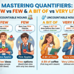 Quantifiers: 'few', 'a few', 'little' and 'a bit of'