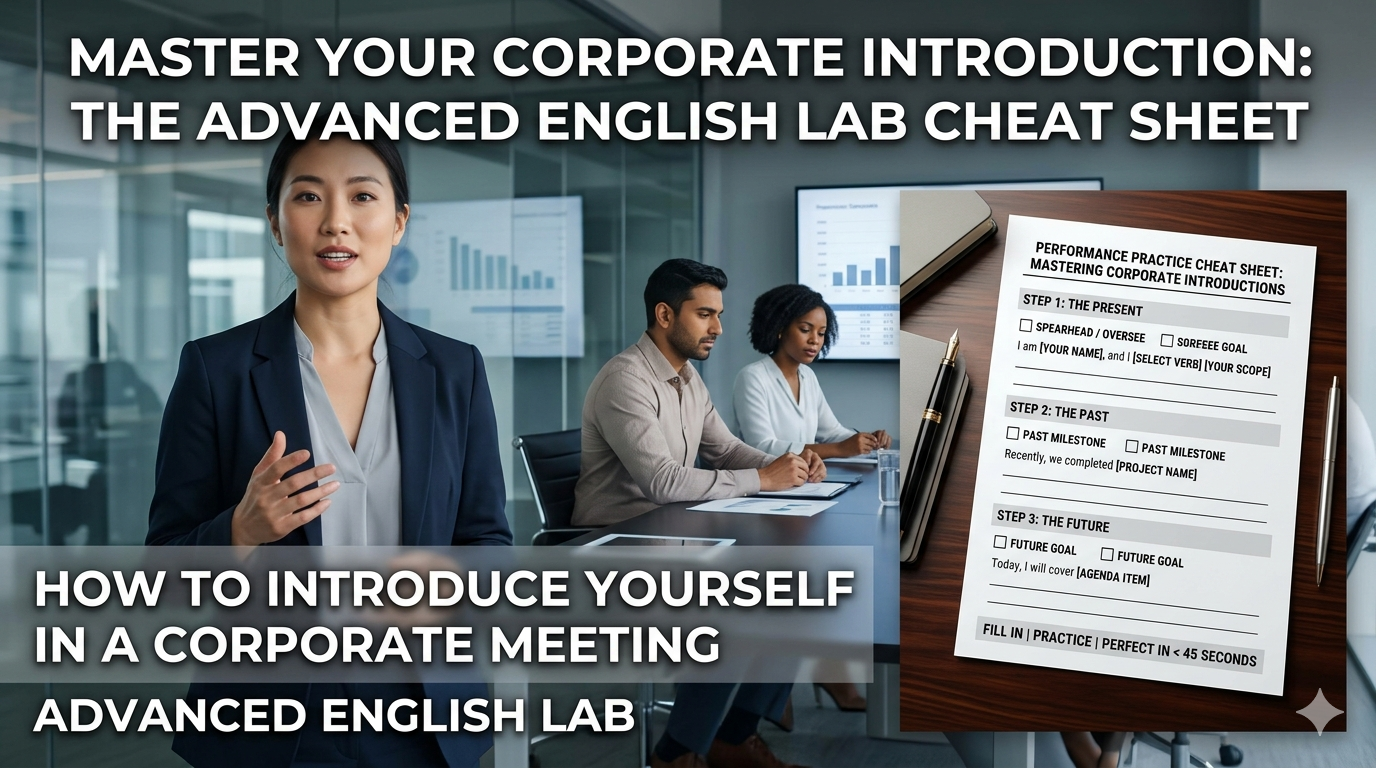 How to Introduce Yourself in a Corporate Meeting Advanced English Guide