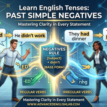 Learn English Tenses PAST SIMPLE NEGATIVES