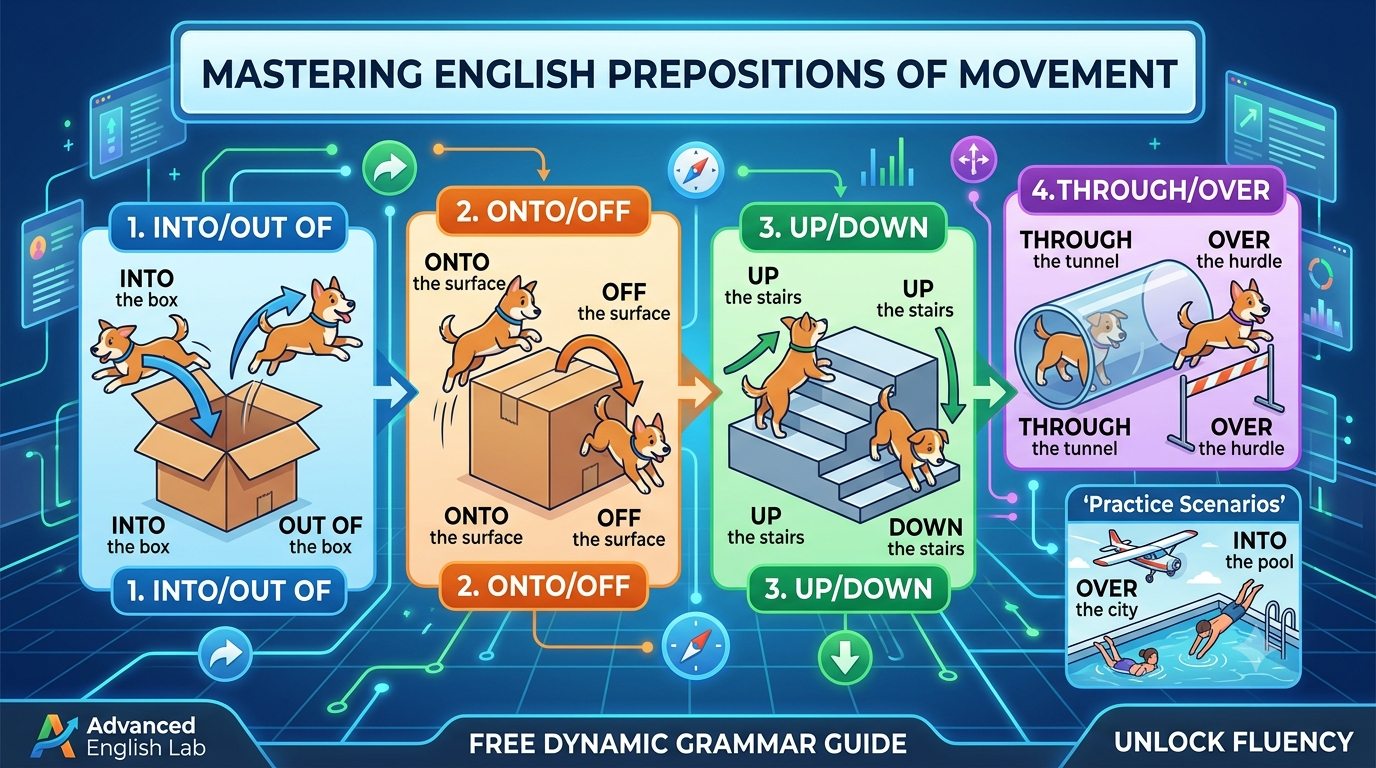 Master English Prepositions of Movement Dynamic Grammar Guide