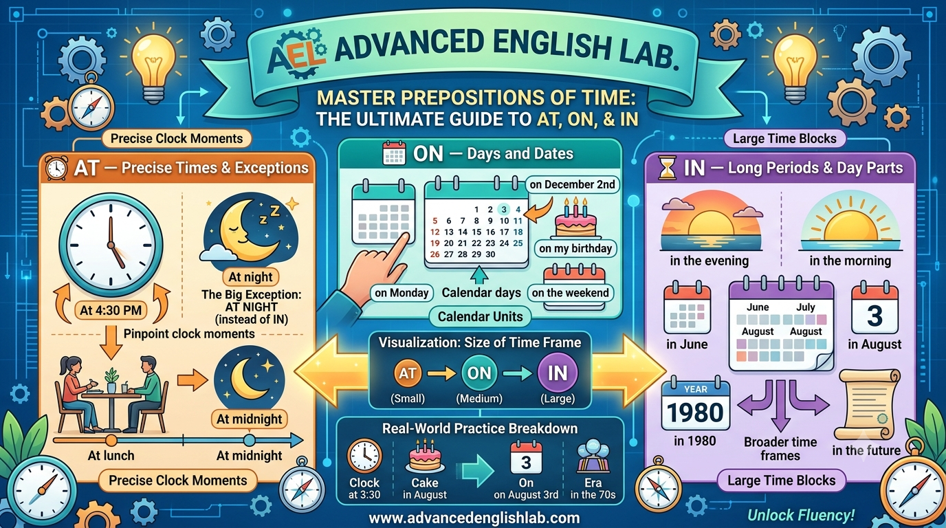 Master Prepositions of Time The Ultimate Guide to AT, ON, and IN