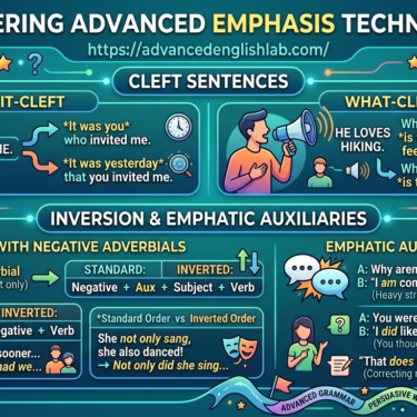 Mastering Advanced Emphasis How to Use Cleft Sentences, Inversion, and Auxiliaries
