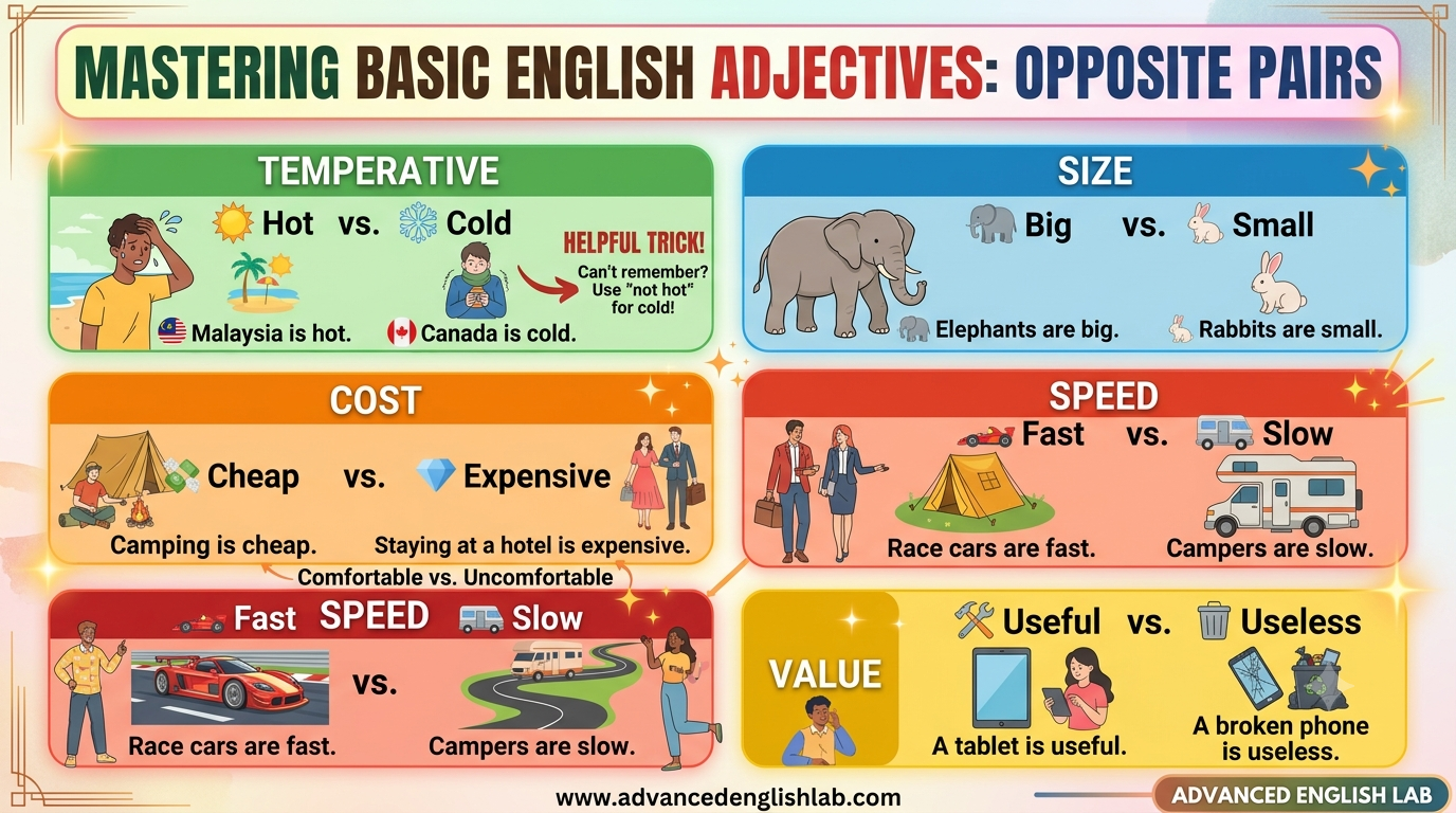 Mastering Basic English Adjectives Expand Your Vocabulary with Opposites