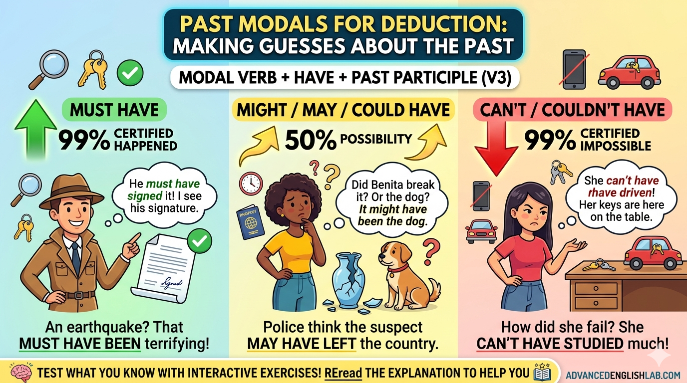 Modals deductions about the past