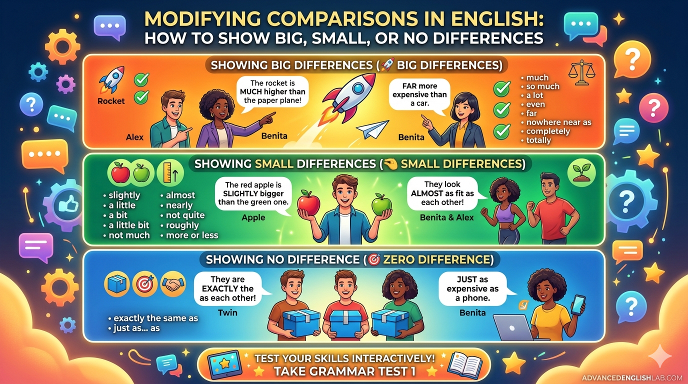 Modifying comparatives