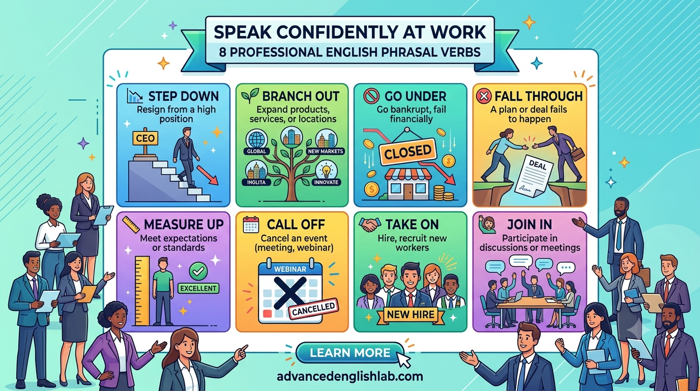 Speak Confidently at Work 8 Professional English Phrasal Verbs