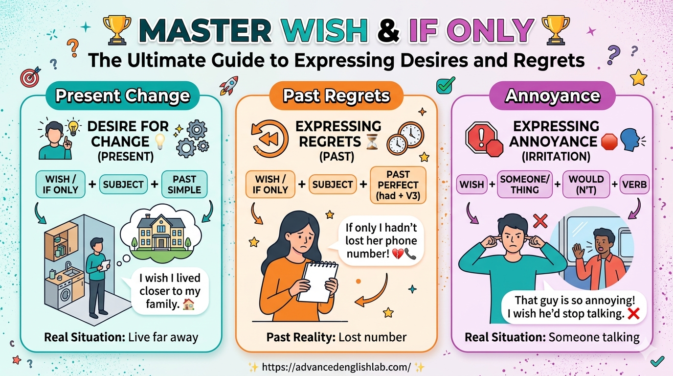 Wishes 'wish' and 'if only'