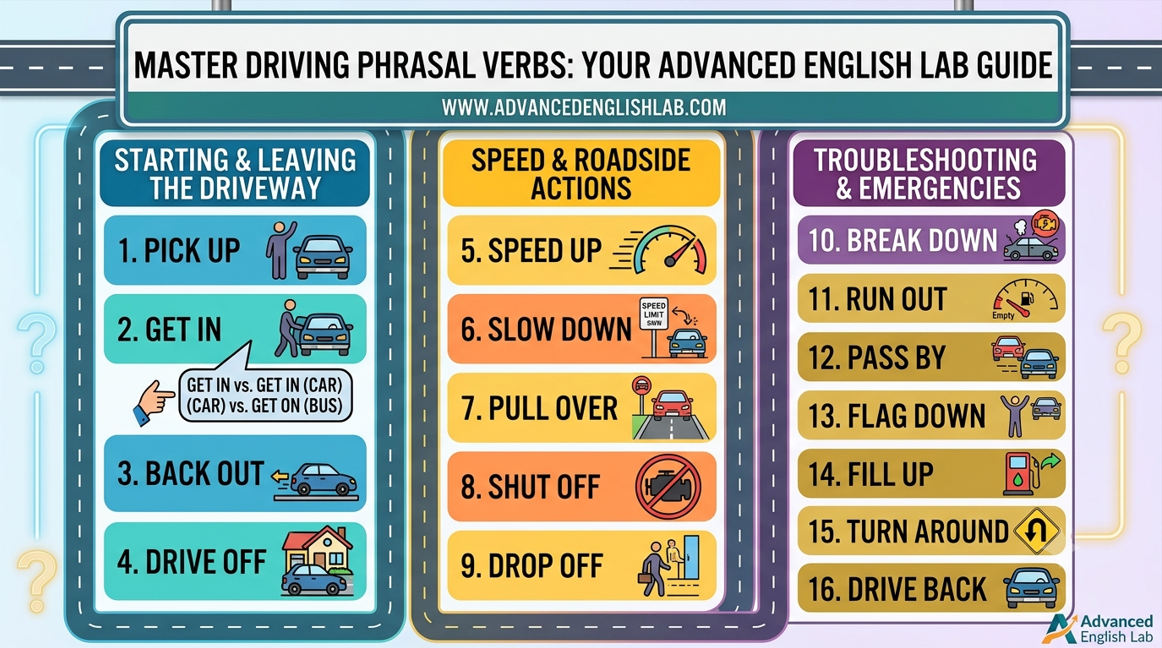 18 Essential English Phrasal Verbs for Driving and Commuting