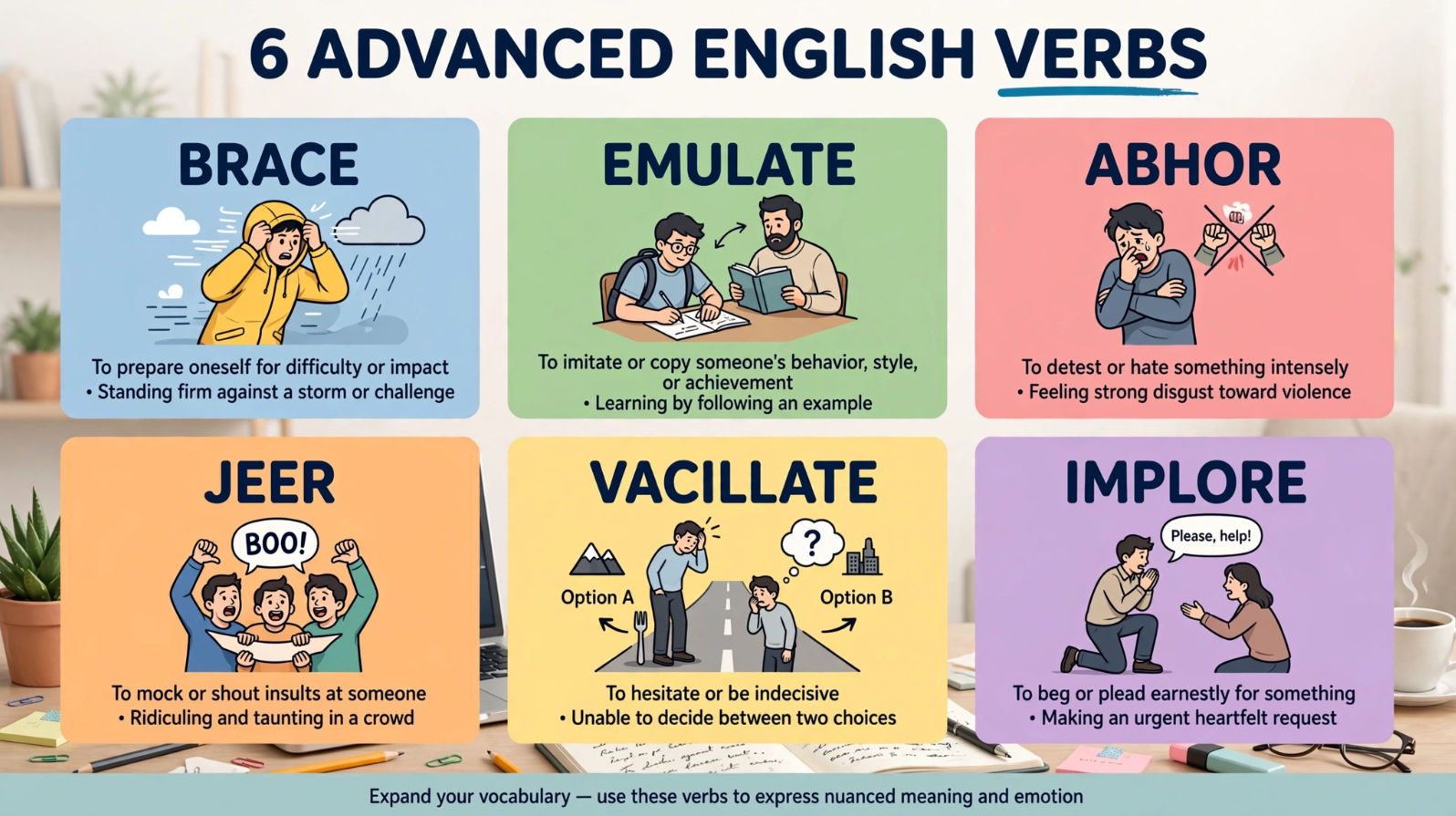 6 Advanced English Verbs to Sound More Fluent