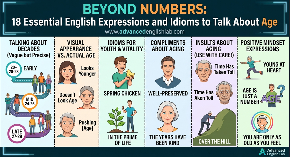 Beyond Numbers: 18 Essential English Expressions and Idioms to Talk About Age