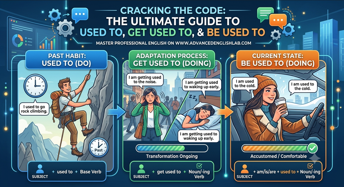 Cracking the Code The Ultimate Guide to Used To, Get Used To, and Be Used To