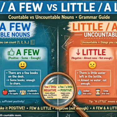 Few vs. Little vs. A Few vs. A Little Master This Tricky Grammar Point