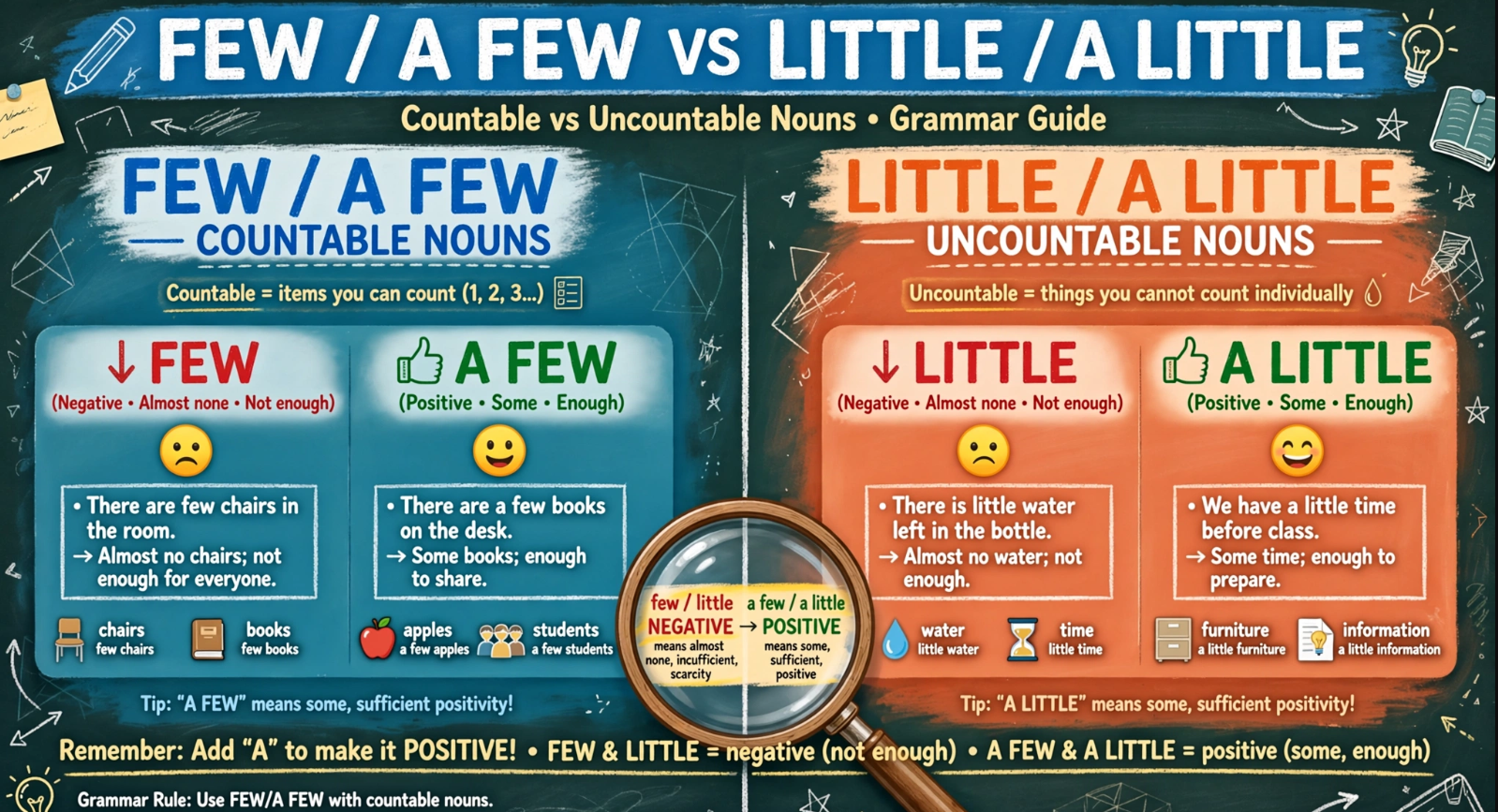 Few vs. Little vs. A Few vs. A Little Master This Tricky Grammar Point