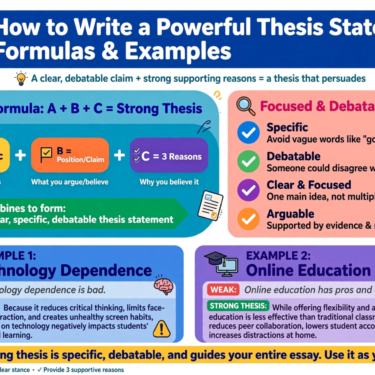 How to Write a Powerful Thesis Statement Characteristics, Formulas & Unique Examples for IELTS Essays