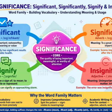 Master the Word Significance Learn Significant, Significantly, Insignificant & Signify with Examples