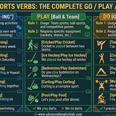 Mastering English Sports Verbs How to Use GO, PLAY, and DO Correctly