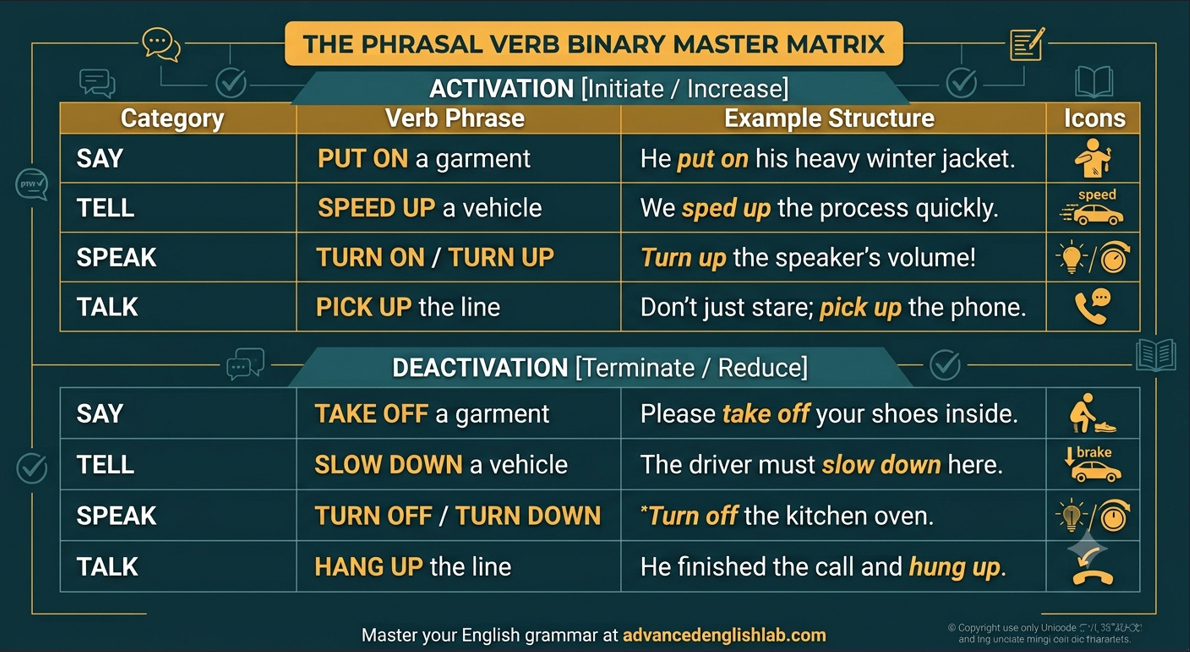 Mastering English The Top 14 Basic Phrasal Verb Pairs