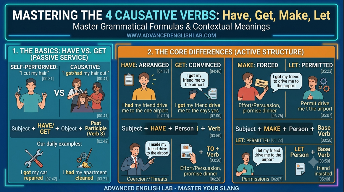 Mastering the 4 Causative Verbs: Have, Get, Make, and Let