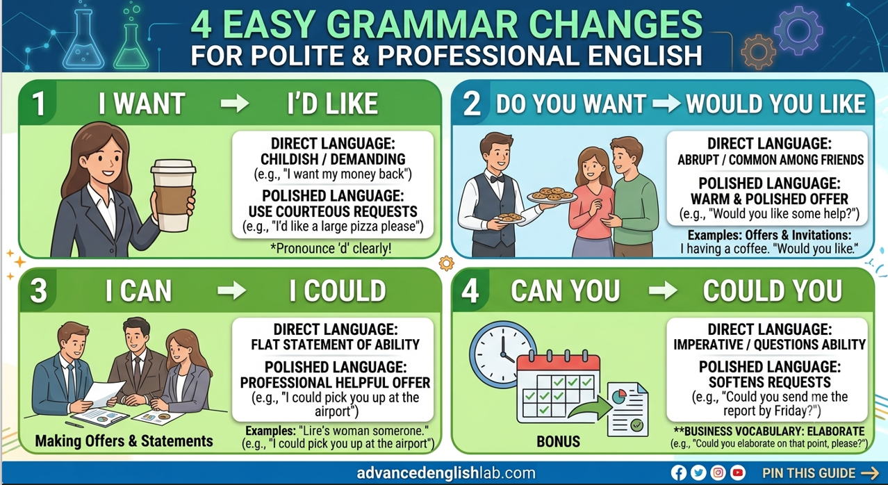 Polite English 4 Small Grammar Changes That Make a Big Impression