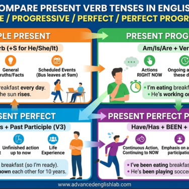 Present Verb Tenses in English The Ultimate Side-by-Side Comparison Guide