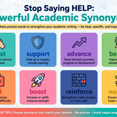 Stop Overusing Help 12 Powerful Academic Synonyms to Improve Your Essay Writing