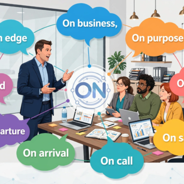 business phrases with ON