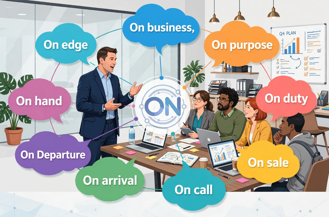 business phrases with ON