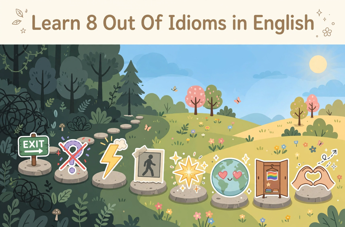 Learn 8 “Out Of” Idioms in English From Danger to Delight