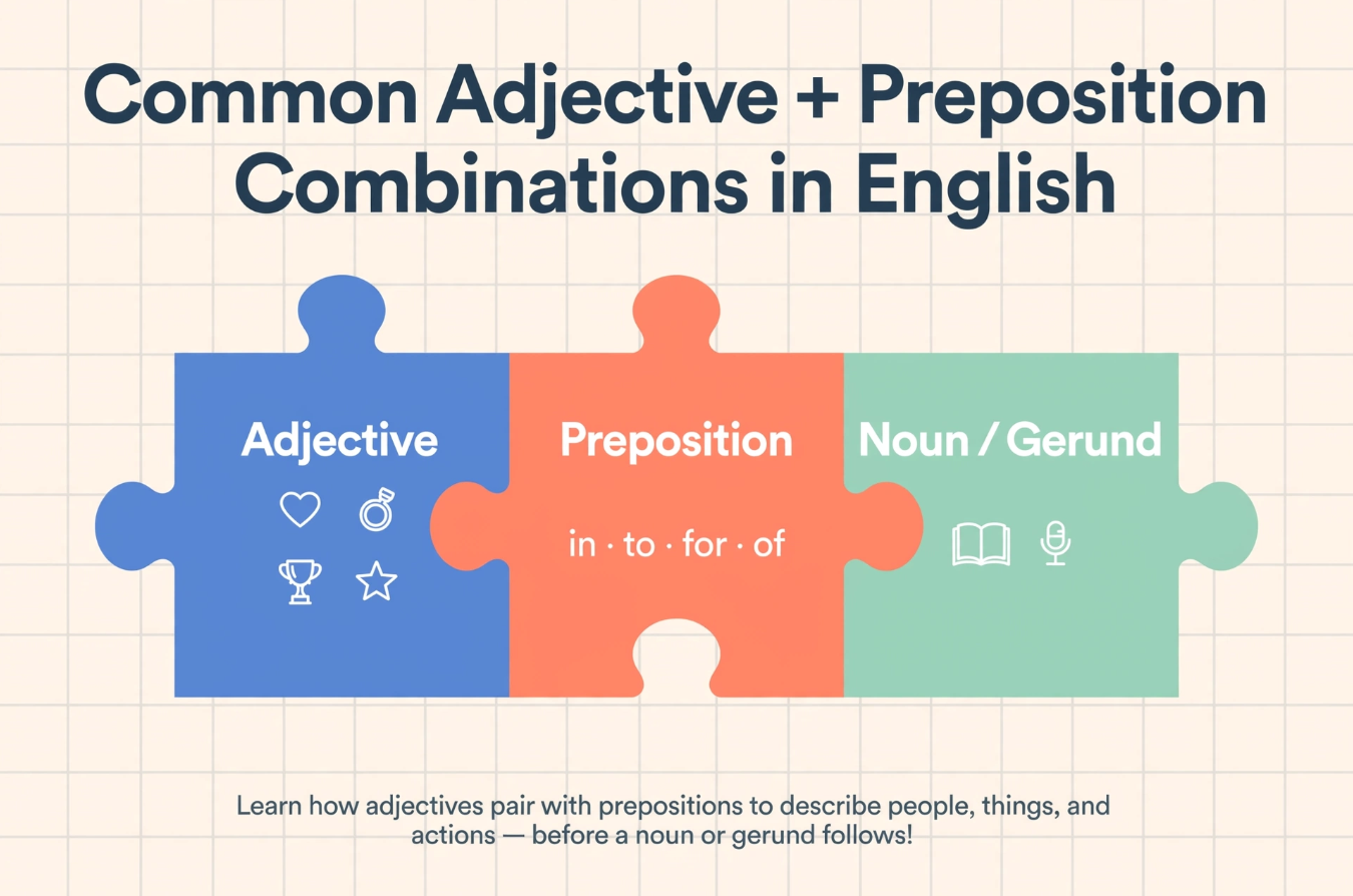 Master Common Adjective + Preposition Combinations in English