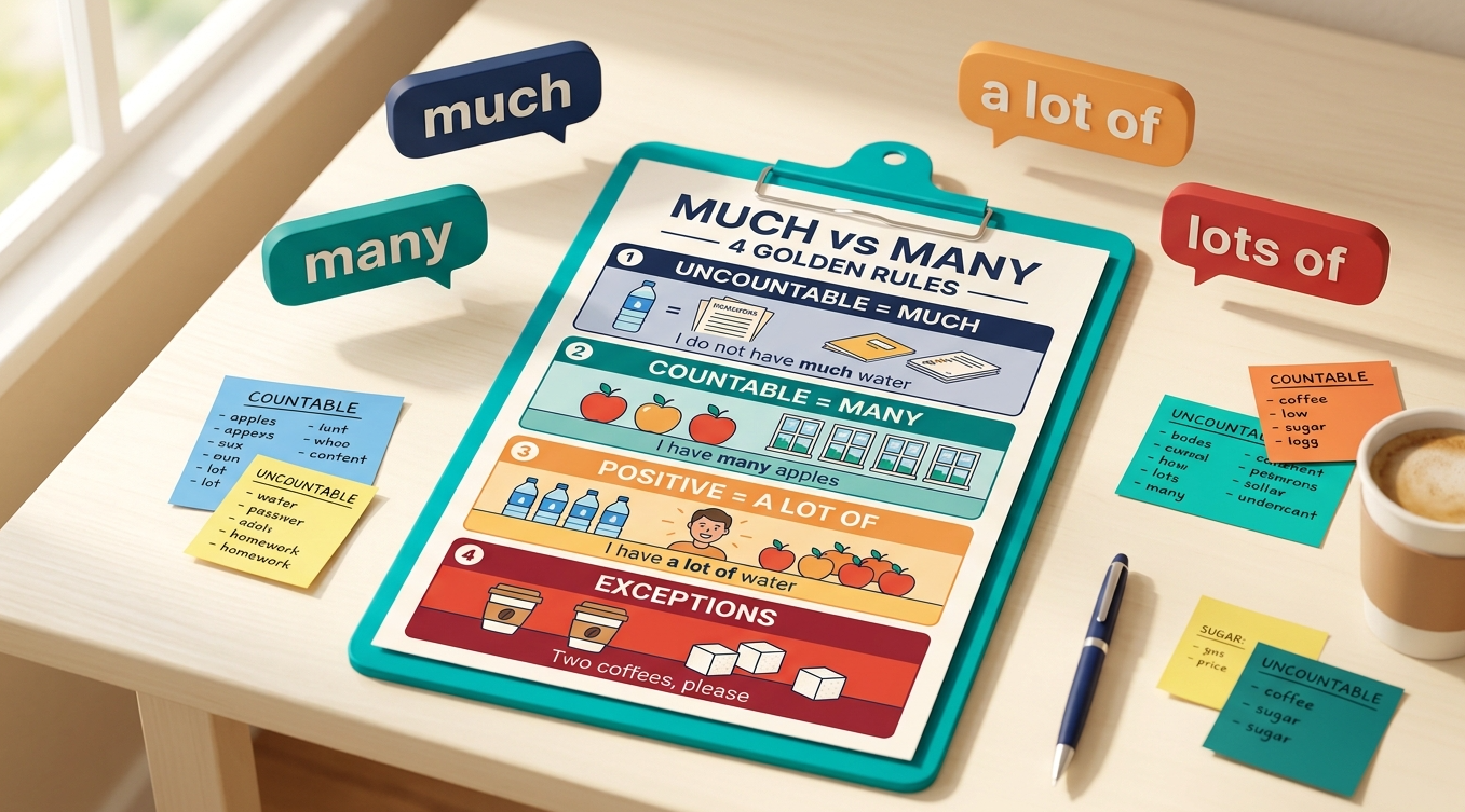 Much vs Many English Master Countable Nouns Easily Today